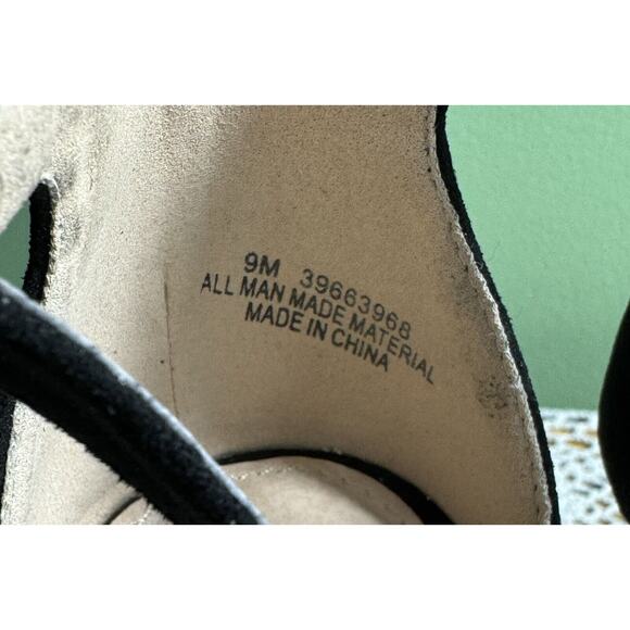 Cato Pump Wedge Platform Heels 4.5” Women's Size 9M Black Fabric Hemp sku 805 - Picture 6 of 8